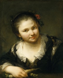 Girl with Vegetables, early-mid 18th century. Creator: Giuseppe Nogari.