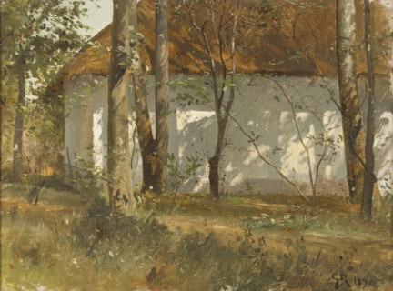 A Barn at Kronetorp, Skåne, 1870. Creator: Gustaf Rydberg.