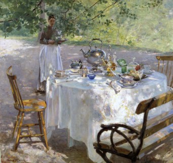 Breakfast-Time, 1887. Creator: Hanna Pauli.