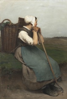 French Peasant Girl. Souvenir de Picardie. Creator: Hugo Salmson.