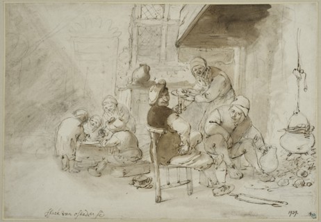 Farmers eat in a kitchen. Creator: Isaac van Ostade.
