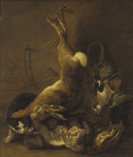 Cat and Still Life with Game, 17th century. Creator: Jan Fyt.