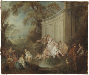 A Company of Bathers in a Park, early 18th century. Creator: Jean-Baptiste Pater.