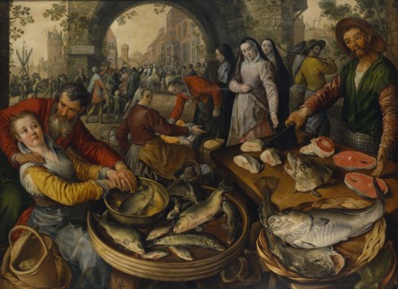 Fish Market with Ecce Homo, 1570. Creator: Joachim Beuckelaer.