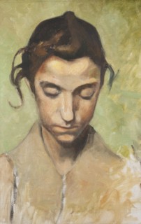 A Girl's Head I, c19th century. Creator: Olof Sager-Nelson.