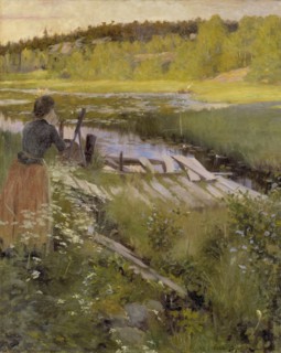 By the Lake. View from Balingsta, c1900s. Creator: Oscar Bjorck.