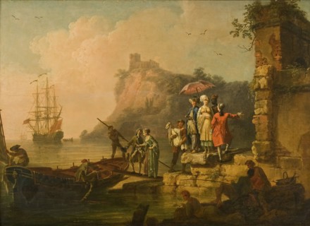 Company Embarking on a Launch, mid-late 18th century. Creator: Pierre-Jacques Volaire.