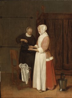 A Woman Washing her Hands, 1662. Creator: Gerritsz Quiringh van Brekelenkam.