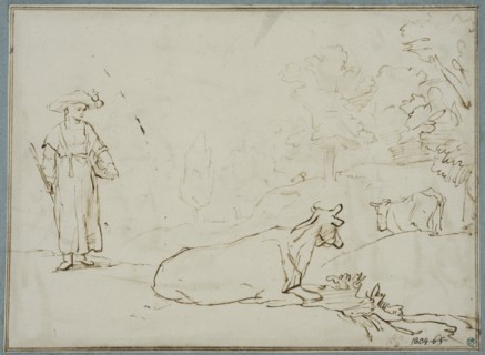 Peasant woman with two cows, 17th century. Creator: Rembrandt Harmensz van Rijn.