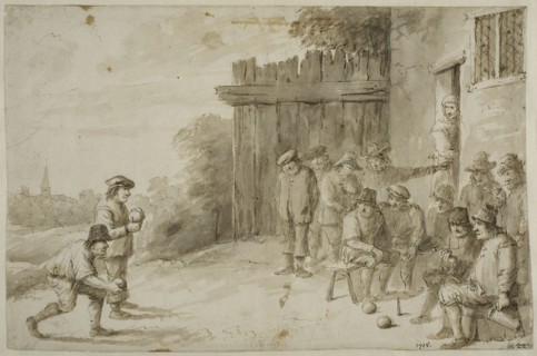 Peasants playing boules, c17th century. Creator: Unknown.