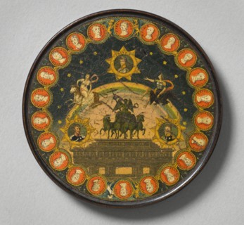 Can of varnish with Brandenburg Gate, 1814. Creator: Anon.