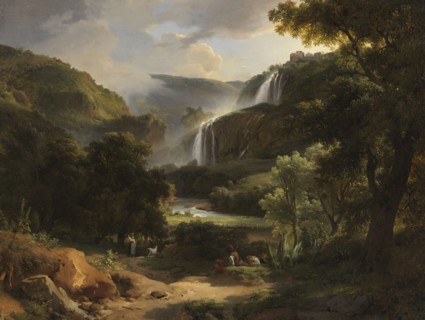 Marble Falls at Terni, Italy, 1820. Creator: Achille Etna Michallon.