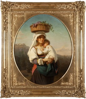 Italian mother with child. Creator: Amalia Lindegren.