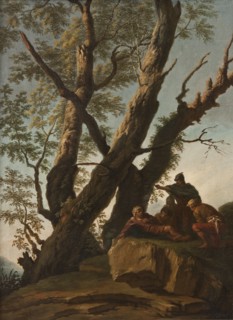 Landscape with Soldiers and Peasants, mid-18th century. Creator: Andrea Locatelli.