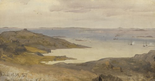 Motif from Bohuslän, Sweden. Study, 1835. Creator: Andreas Achenbach.