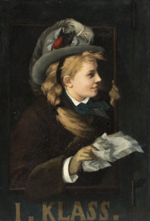 Lady in a Train Window, 1877. Creator: Anna Christina Nordgren.
