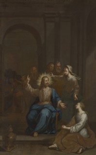 Christ with Martha and Mary. Creator: Anon.