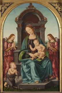 Madonna and Child with the Infant St John and Angels. Creator: Lorenzo di Credi.
