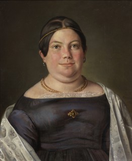 Lovisa Isabella Bjurberg (1814-1864), married to baron and Member of Parliament Anders..., 1842. Creator: Axel Johan Fägerplan.