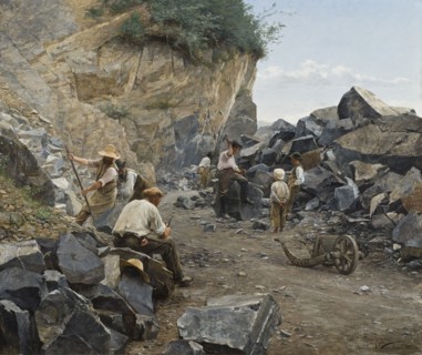 In the Quarry. Motif from Switzerland, 1886. Creator: Axel Jungstedt.