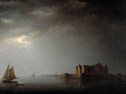 Kalmar Castle by Moonlight, 1835. Creator: Carl Johan Fahlcrantz.