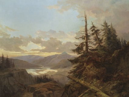 Norwegian Landscape in the Light of Early Morning. Creator: Charles XV, King of Sweden.