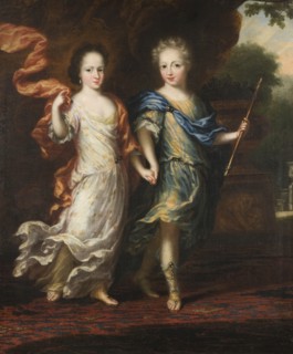 Charles XII, 1682-1718, King of Sweden, Palatine Count of Zweibrücken and Hedvig Sofia..., 1687. Creator: David Klocker Ehrenstrahl.