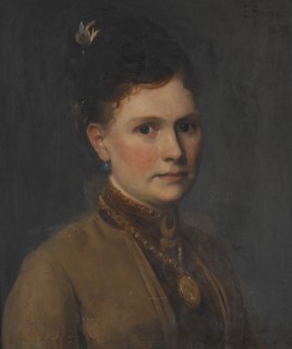 Maria Agnes Claesson (1843- after 1903), married to the artist Edvard Perséus, 1878. Creator: Edvard Perseus.