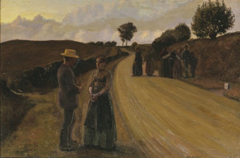 Evening Meeting on a Road, 1889. Creator: Fritz Syberg.