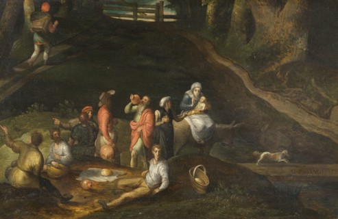 Landscape with the Holy Family, 1573. Creator: Gillis Mostaert.
