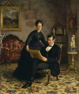 Mr Robert Constantin and Mrs Maria Eleonora Berggren, c1860s. Creator: Gottfrid Virgin.