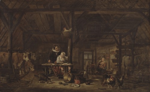 Stable interior. Creator: Govert Dircksz. Camphuysen.