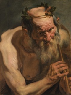 Old satyr holding a flute. Creator: Jacob Jordaens.
