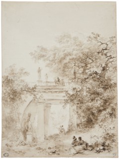 Italian landscape. Creator: Jean-Honore Fragonard.