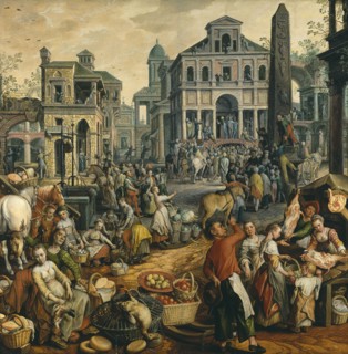 Market Scene with Ecce Homo, 1565. Creator: Joachim Beuckelaer.