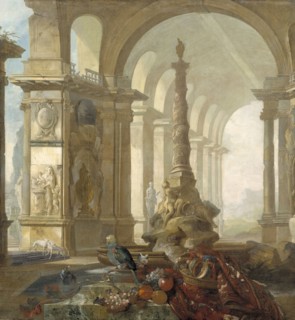 Landscape with palace interior. Creator: Johan Pasch.