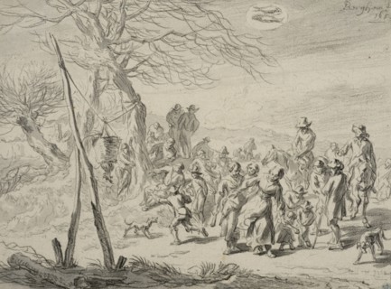 Landscape scene (February). Creator: Nicolaes Berchem.