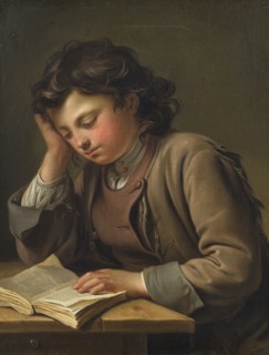 Reading boy, 1758. Creator: Per Krafft the Elder.