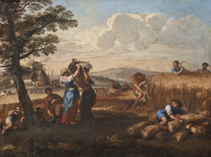 Landscape with Harvesting, 18th century. Creator: Pietro da Cortona.