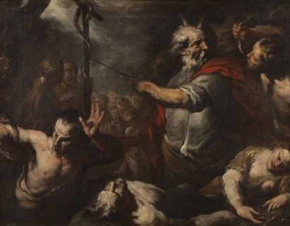 Moses and the Brazen Serpent, 17th century. Creator: Unknown.