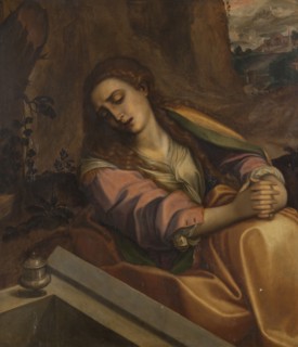 Lamentation over the Dead Christ.  The Magdalen at the Tomb of Christ. Creator: Unknown.