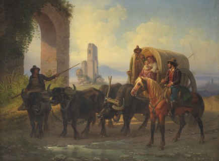 Travellers by Aqua Claudia, early 19th century. Creator: Alexander Lauréus.