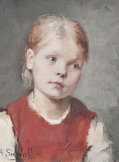 Portrait of a Girl, 19th century. Creator: Amanda Carolina Vilhelmina Sidwall.