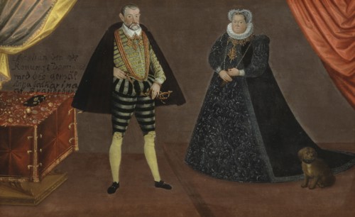 Portrait of a Princely couple, most probably John Frederick, Duke of Pomerania and his wife...,1590s Creator: Anon.