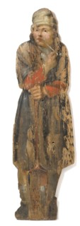 Gardener with pipe and spade, garden figure. Creator: Anon.