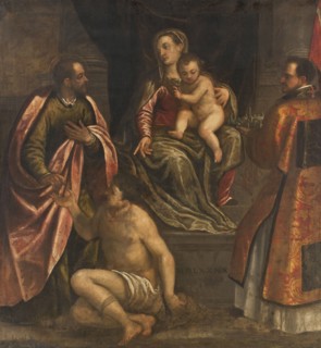 The Virgin and Child with St Martin and St Petronius, 1590. Creator: Alessandro Maganza.