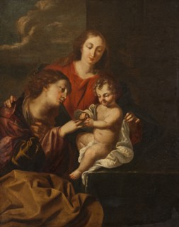 The Mystic Marriage of St Catherine. Creator: Stefano Magnasco.