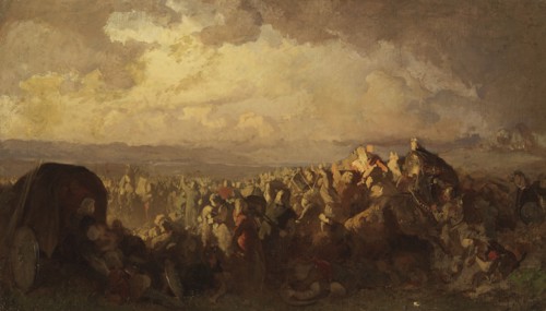The Battle of Bråvalla. Study. Creator: Johan August Malmström.