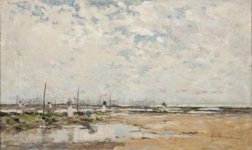 The Beach at Villerville, Normandy, 1878. Creator: Knut Axel Lindman.