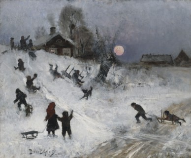 Sledging, 1882. Creator: Bruno Liljefors.